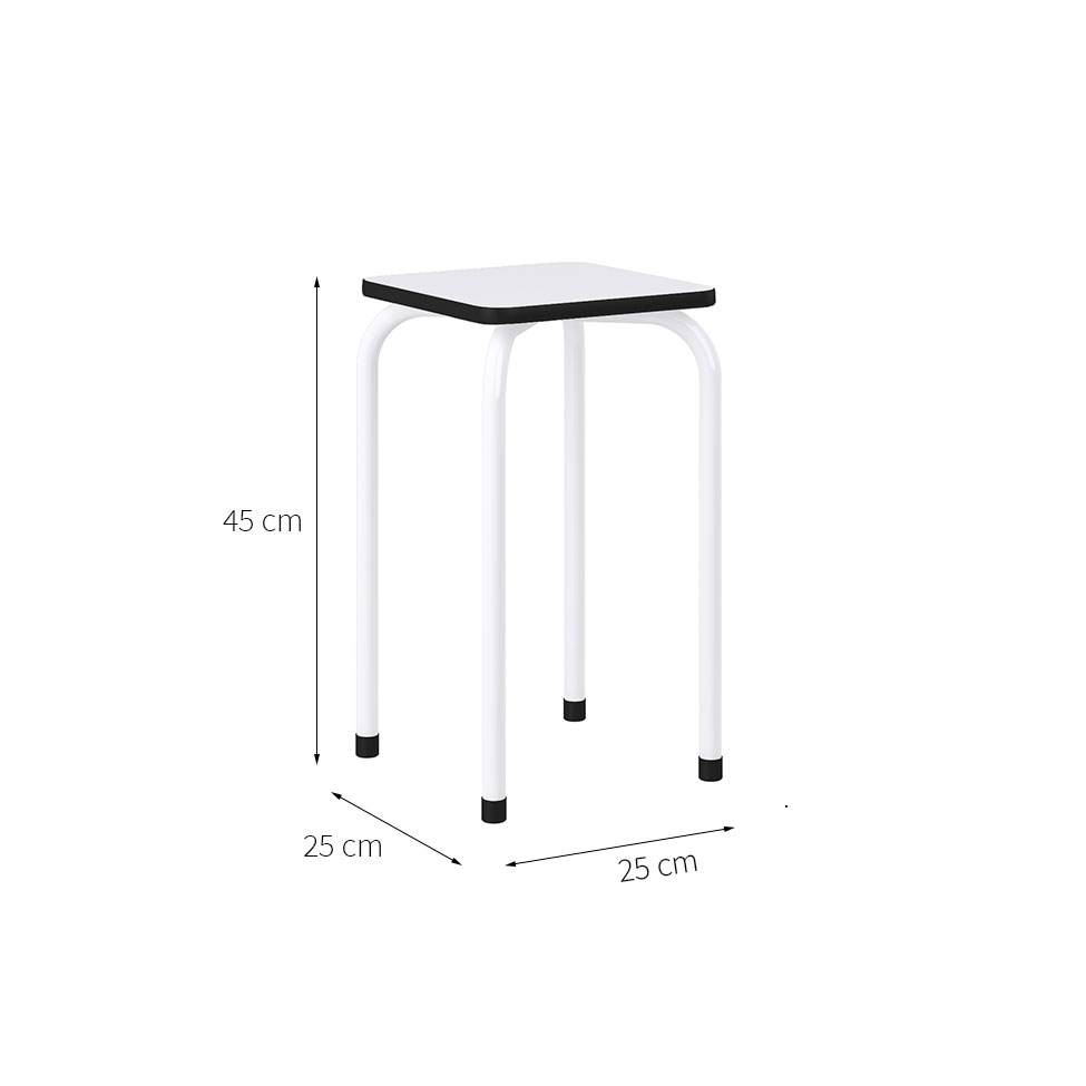 Conjunto de Mesa de Cozinha Dobrável com 4 Lugares Asti Branco e Preto