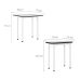 Conjunto de Mesa de Cozinha Dobrável com 4 Lugares Asti Branco e Preto