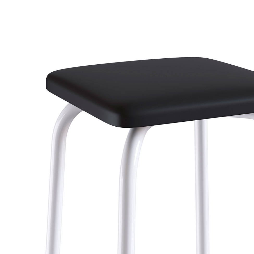 Conjunto de Mesa de Cozinha Dobrável com 4 Lugares Asti Branco e Preto
