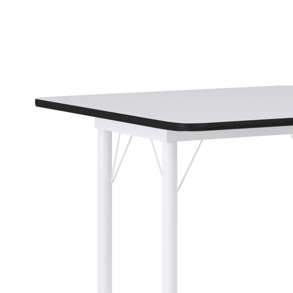 Conjunto de Mesa de Cozinha Dobrável com 4 Lugares Asti Branco e Preto
