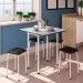 Conjunto de Mesa de Cozinha Dobrável com 4 Lugares Asti Branco e Preto