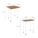 Conjunto de Mesa de Cozinha Dobrável com 4 Lugares Asti Madeira e Branco