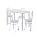 Conjunto de Mesa de Cozinha com 4 Lugares Roma Branco