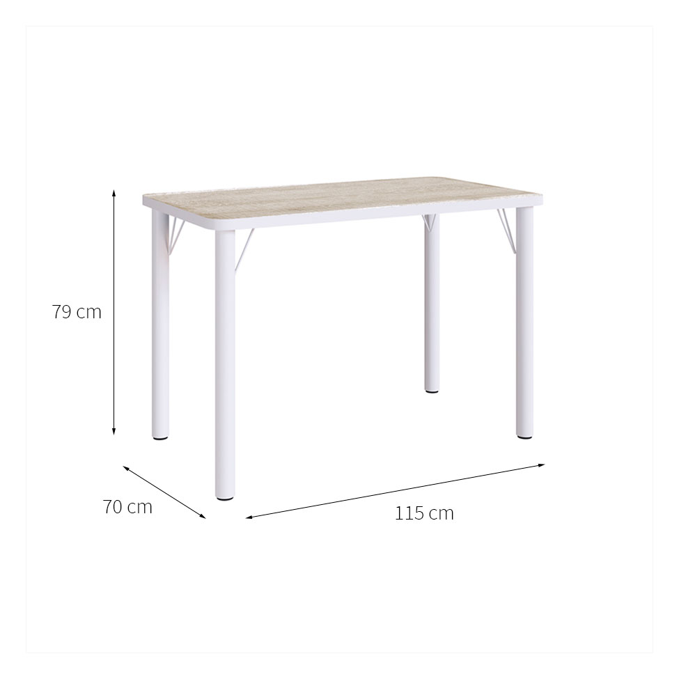 Conjunto de Mesa de Cozinha com 4 Lugares Roma Branco e Amarelo