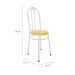 Conjunto de Mesa de Cozinha com 4 Lugares Roma Branco e Amarelo