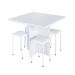 Conjunto de Mesa de Cozinha com 4 Lugares Verona Branco