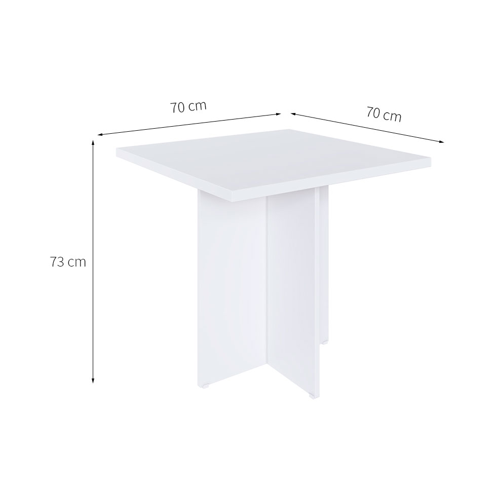 Conjunto de Mesa de Cozinha com 4 Lugares Verona I Branco e Preto