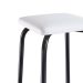 Conjunto de Mesa de Cozinha com 4 Lugares Verona II Branco e Preto