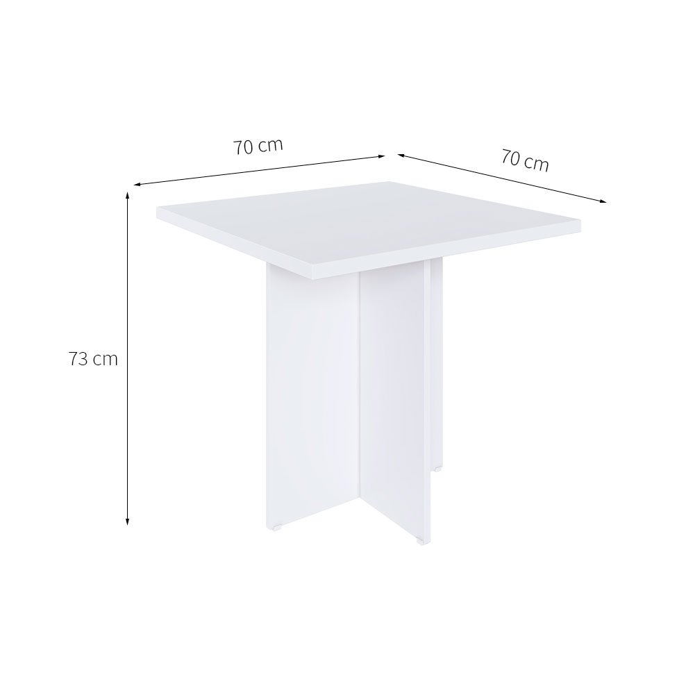 Conjunto de Mesa de Cozinha com 4 Lugares Verona III Branco e Preto