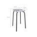 Conjunto de Mesa de Cozinha com 4 Lugares Verona III Branco e Preto