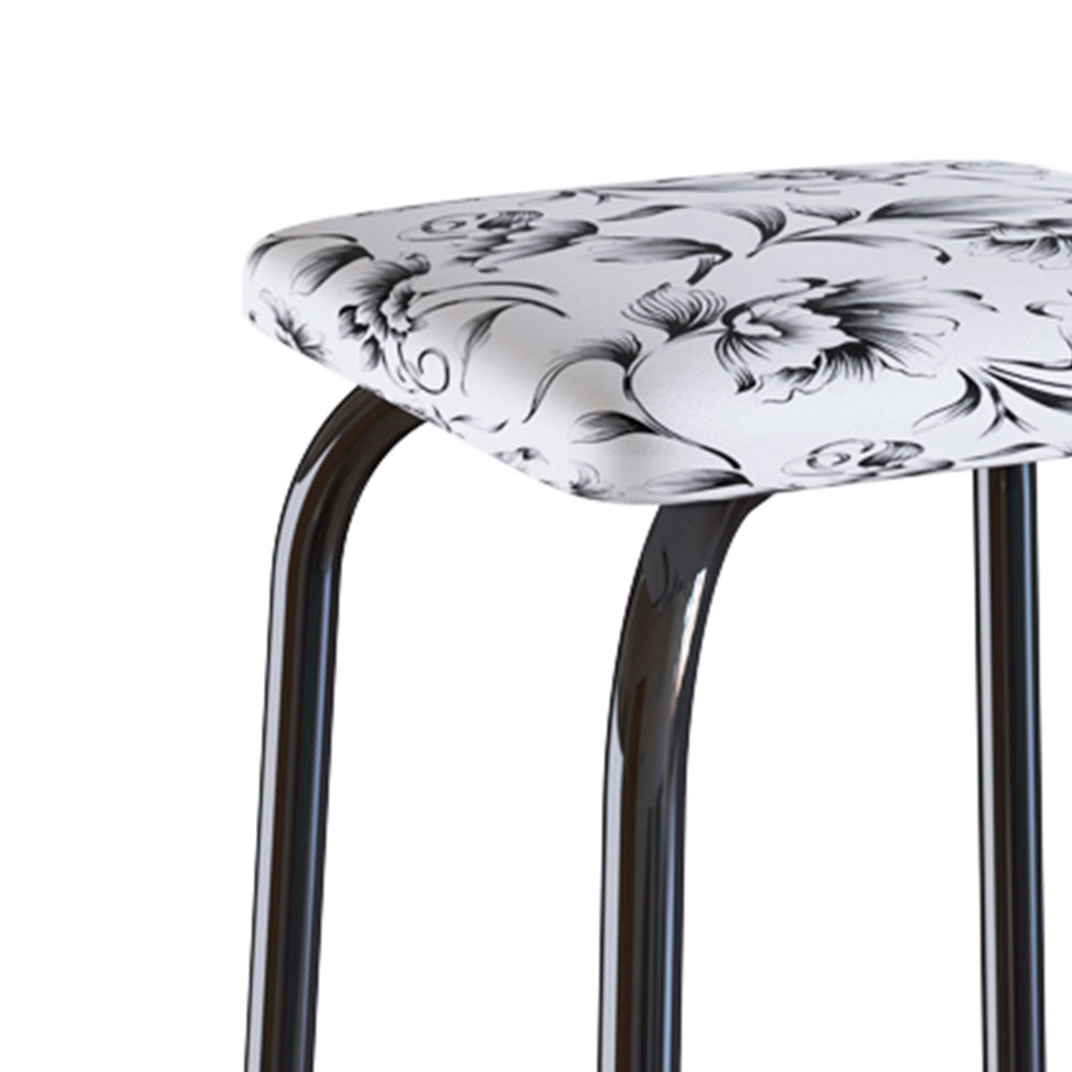Conjunto de Mesa de Cozinha com 4 Lugares Verona III Branco e Preto