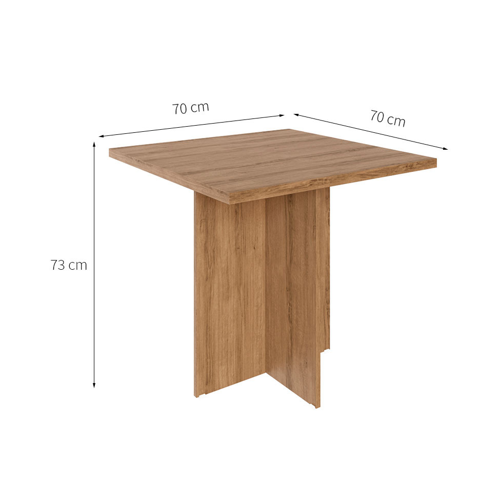 Conjunto de Mesa de Cozinha com 4 Lugares Verona Madeira e Bege