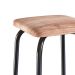 Conjunto de Mesa de Cozinha com 4 Lugares Verona Madeira e Preto