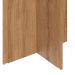 Conjunto de Mesa de Cozinha com 4 Lugares Verona Tecido Madeira e Off White