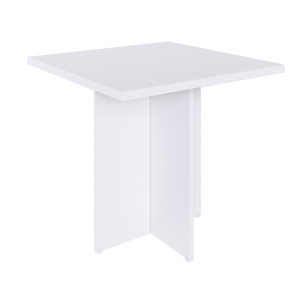 Conjunto de Mesa de Jantar com 4 Bancos Estofados Verona Branco