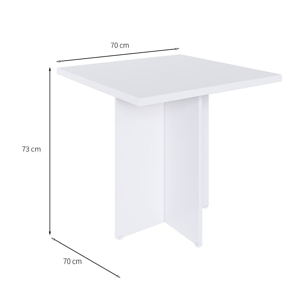 Conjunto de Mesa de Jantar com 4 Bancos Estofados Verona Branco