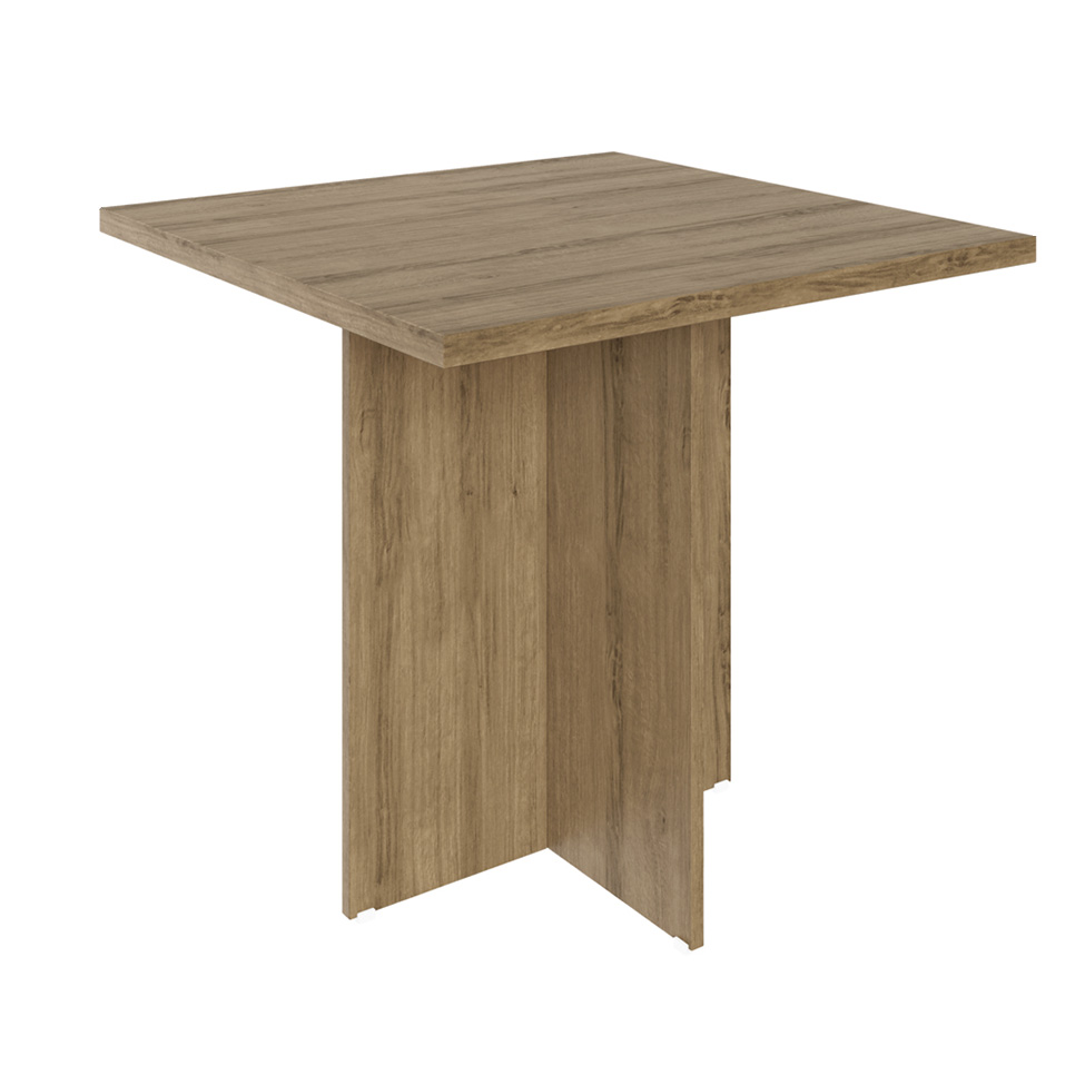 Conjunto de Mesa de Jantar com 4 Bancos Estofados Verona Napa Madeirado e Bege