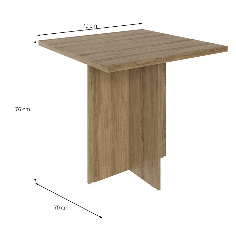 Conjunto de Mesa de Jantar com 4 Bancos Estofados Verona Napa Madeirado e Bege