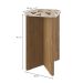 Conjunto de Mesa de Jantar com 4 Bancos Estofados Verona Napa Madeirado e Bege
