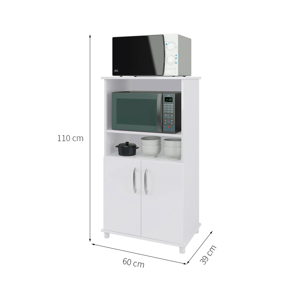 Gabinete para Microondas Turim 2 Portas Branco