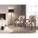 Kit 02 Poltronas Elise 010 Em MDF Tabaco Estampa 4749B Bona Vita