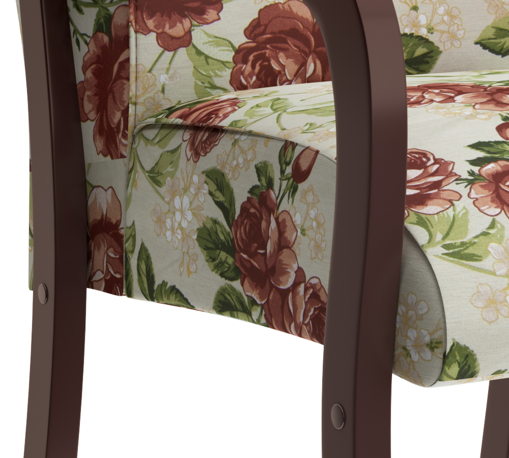 Kit 02 Poltronas Elise 010 Em MDF Tabaco Estampa 4749B Bona Vita