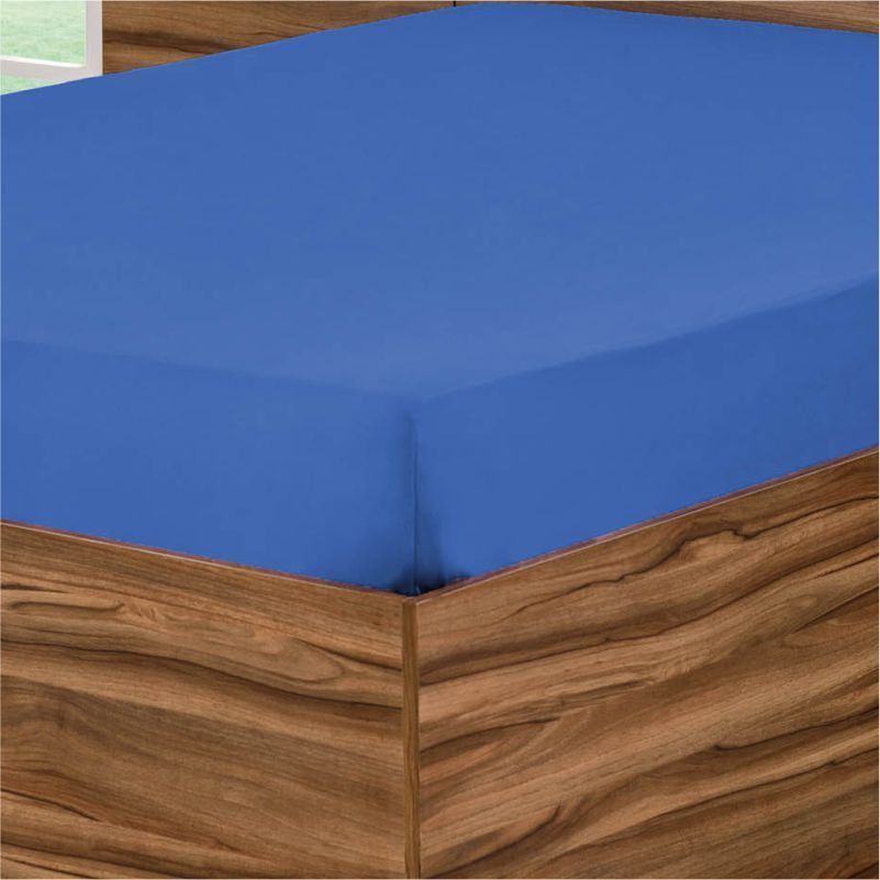 Lençol Avulso 01 Peça  Solteiro C/ Elastico Vapt-Vupt  Azul - Bordados Ricardo