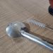 Bomba de Chimarrão Inox 25cm Mil Furos Brasão Bojo Rosca Escovinha Bortonaggio