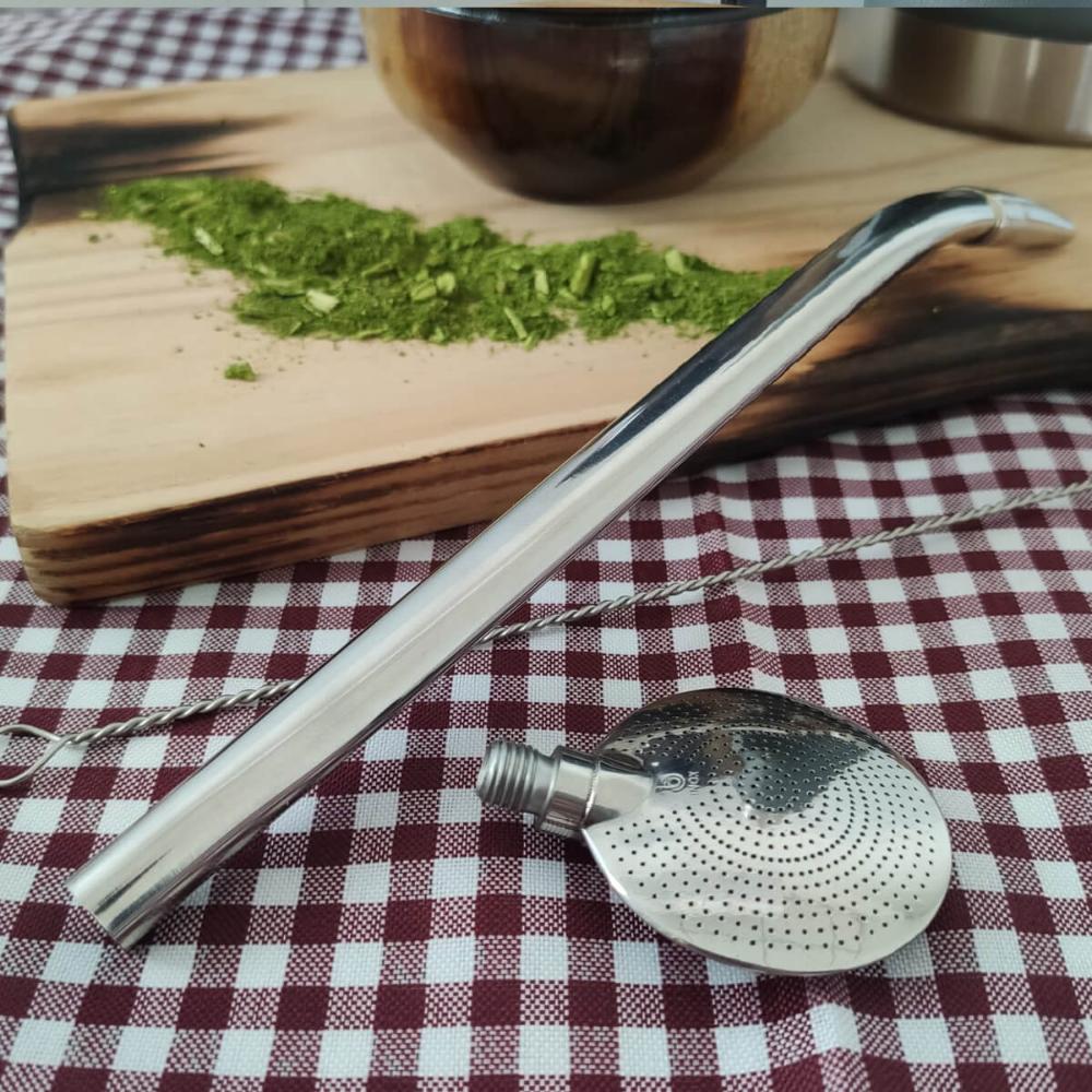 Bomba para Tomar Chimarrão Mil Furos de Mate Inox Bortonaggi