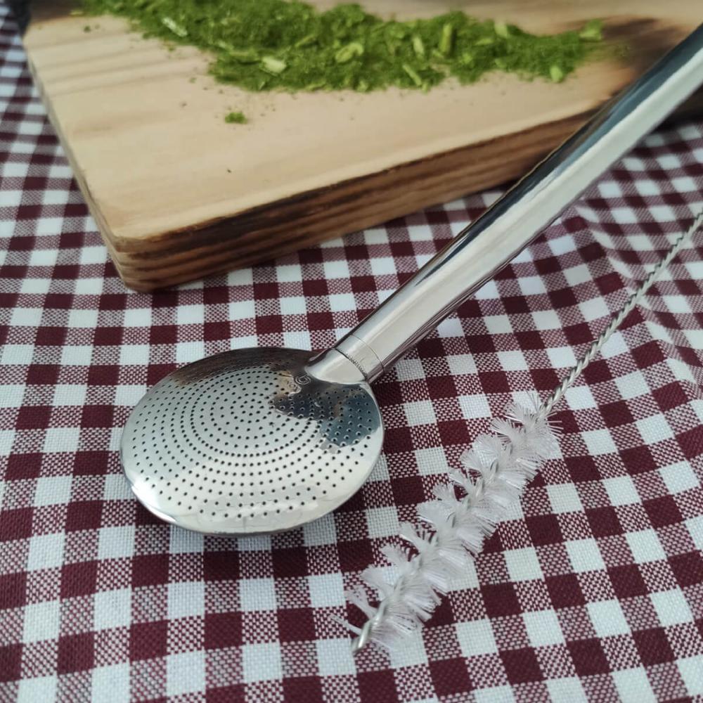 Bomba para Tomar Chimarrão Mil Furos de Mate Inox Bortonaggi