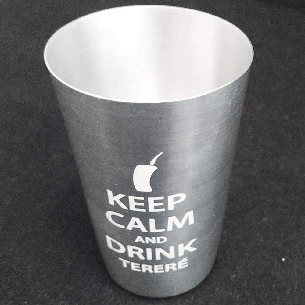 Copo De Tereré Copo De Alumínio Copo Keep Calm Drink 300ml