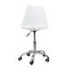 Cadeira Office Base Cromada Com Rodizio Girat¢ria Saarinen Branco