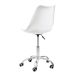 Cadeira Office Base Cromada Com Rodizio Girat¢ria Saarinen Branco