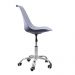 Cadeira Office Base Cromada Com Rodizio Girat¢ria Saarinen Cinza