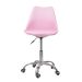 Cadeira Office Base Cromada Com Rodizio Girat¢ria Saarinen Rosa