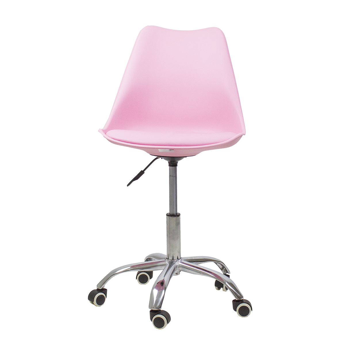 Cadeira Office Base Cromada Com Rodizio Girat¢ria Saarinen Rosa