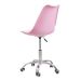 Cadeira Office Base Cromada Com Rodizio Girat¢ria Saarinen Rosa