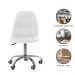 Cadeira Office Eiffel Botonˆ Ajust vel Base Girat¢ria - Branco