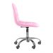 Kit 02 Cadeiras Office Eiffel Botonê Ajustável Base Giratória Rosa