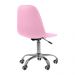 Kit 02 Cadeiras Office Eiffel Botonê Ajustável Base Giratória Rosa