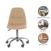 Kit 02 Cadeiras Office Eiffel Botonˆ Ajust vel Base Girat¢ria cor:bege