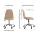 Kit 02 Cadeiras Office Eiffel Botonˆ Ajust vel Base Girat¢ria cor:bege