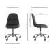 Kit 02 Cadeiras Office Eiffel Botonˆ Ajust vel Base Girat¢ria cor:preto