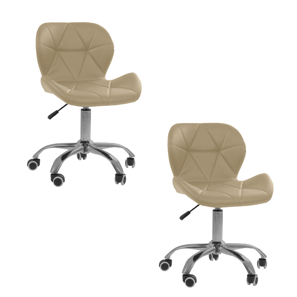 Kit 02 Cadeiras Office Eiffel Slim Ajust vel Base Girat¢ria