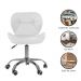 Kit 02 Cadeiras Office Eiffel Slim Ajust vel Base Girat¢ria cor:branco