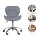 Kit 02 Cadeiras Office Eiffel Slim Ajust vel Base Girat¢ria cor:cinza