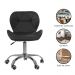 Kit 02 Cadeiras Office Eiffel Slim Ajust vel Base Girat¢ria cor:preto
