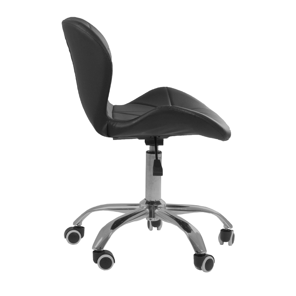Kit 02 Cadeiras Office Eiffel Slim Ajust vel Base Girat¢ria cor:preto