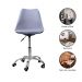 Kit 04 Cadeiras Office Base Cromada Girat¢ria Saarinen cor:cinza