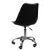Kit 04 Cadeiras Office Base Cromada Girat¢ria Saarinen cor:preto